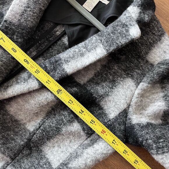 Banana Republic Heritage Womens Size 6 Black Gray Wool Blend Jacket Long Sleeve - Picture 6 of 11